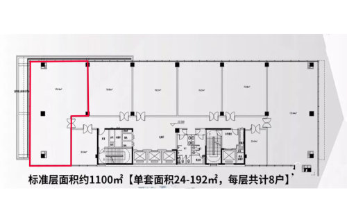 欢乐港海府一号商业-平层192㎡户型图