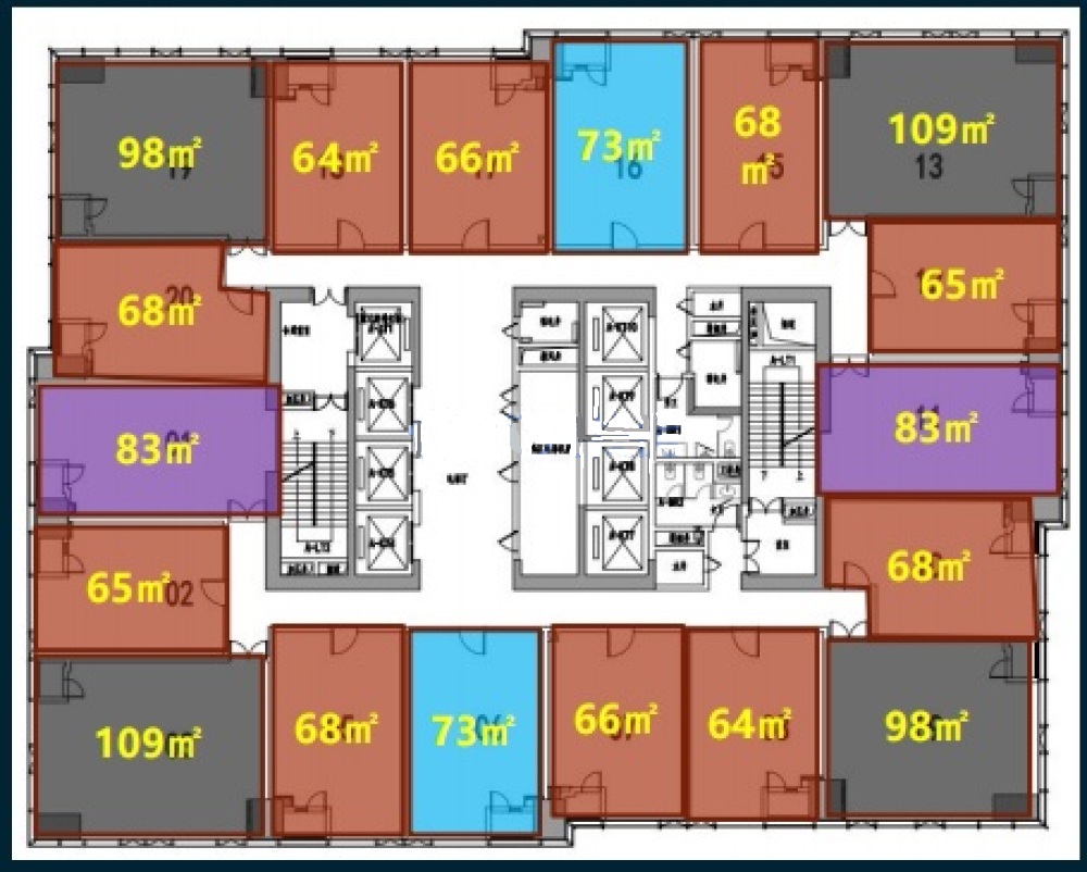 双子湾1室0厅0卫64㎡户型图
