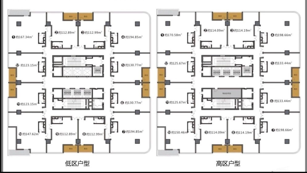 方大城商业-平层125㎡户型图