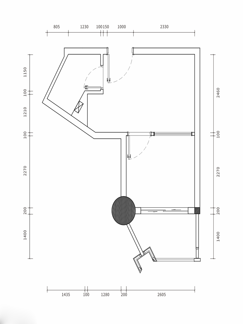 新世界大厦商业-平面图33.4㎡户型图