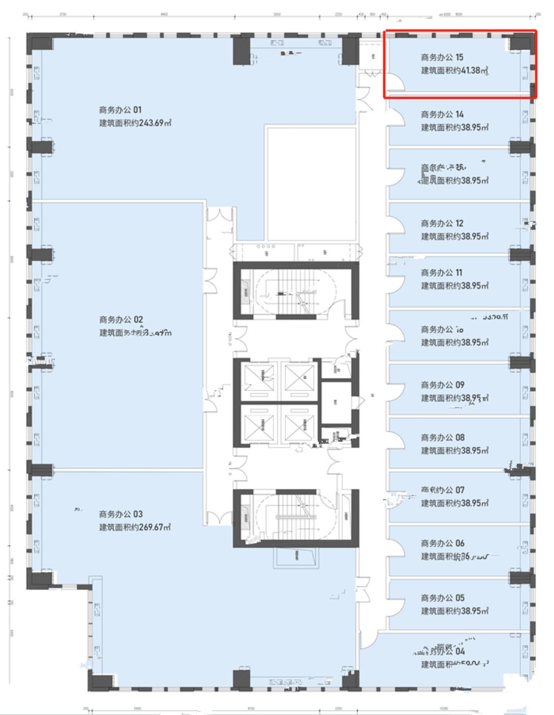 佳兆业壹都汇大厦1室0厅0卫41㎡户型图
